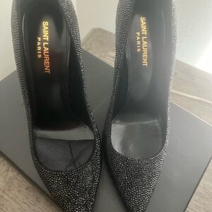 Saint Laurent leather sequin heals